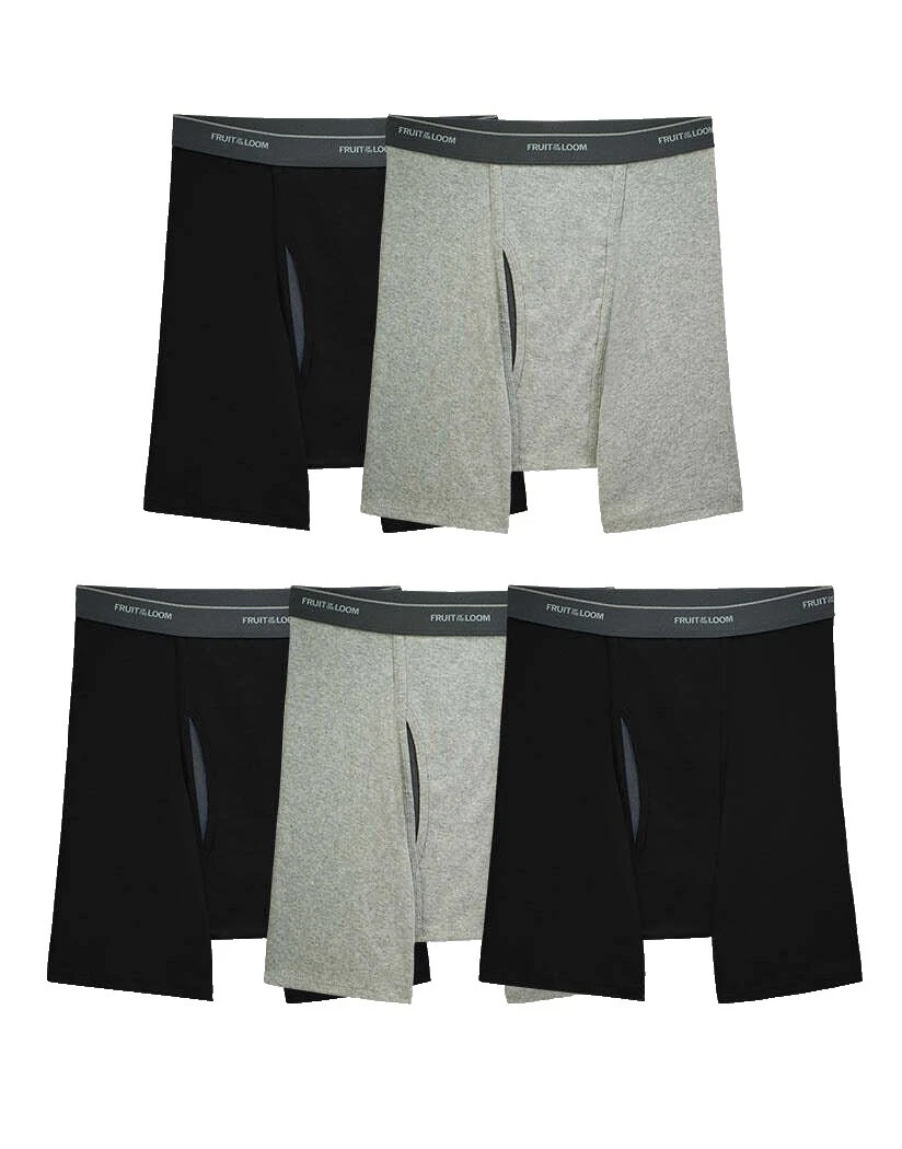 Fruit of the Loom calzoncillo boxer para hombre negro negro
