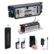 WiFi Access Control Electric Strike Door Lock System with Wireless Press Button