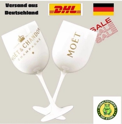 Moet Chandon Ice Imperial Champagner Gläser 2 x  Acryl Becher Limited Edition