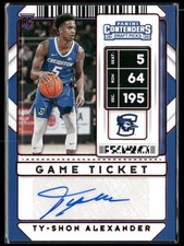2020 Panini Contenders Draft Picks #109 Ty-Shon Alexander Game Ticket Red Auto