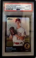 Topps 2022 Heritage Shohei Ohtani #150 Chrome Black Refractor /73 Angels Pop 1