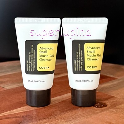 2x Cosrx Advanced Snail Mucin Gel cleanser NEW Travel Size 0.67 oz - 08/2026