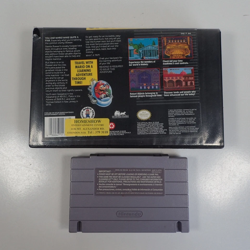 Mario's Time Machine (Super Nintendo SNES, 1993) NTSC - Image 2 of 2
