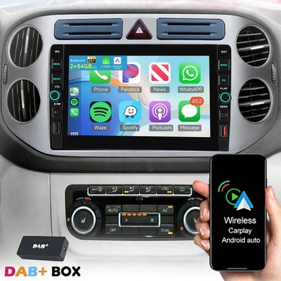 2+64G DAB+ Für VW Tiguan 5N GOLF Plus Android 15 Carplay RDS GPS Navi Autoradio
