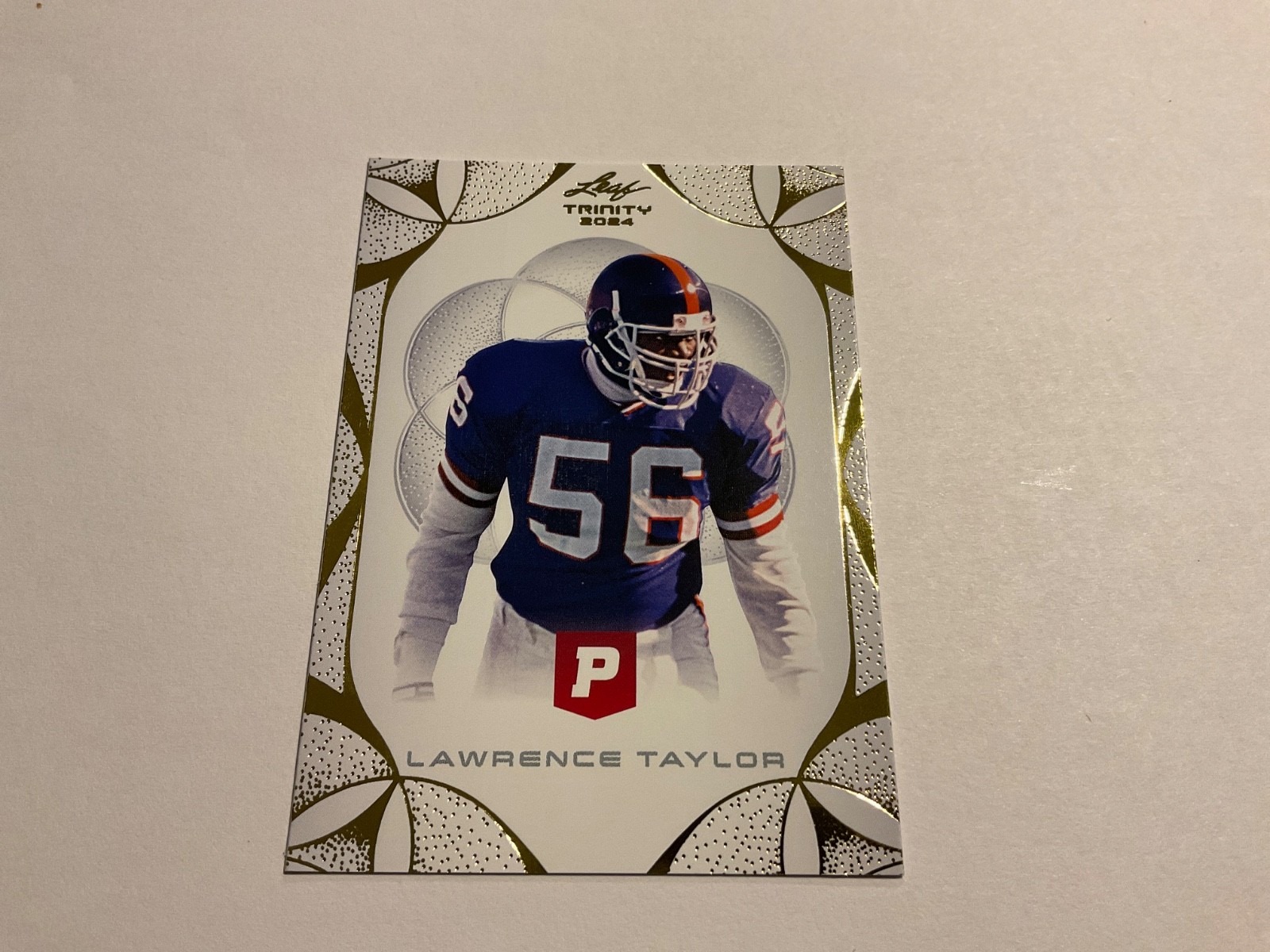 2024 Leaf Trinity Pristine Auction Lawrence Taylor #68 promo Gold Foil Giants