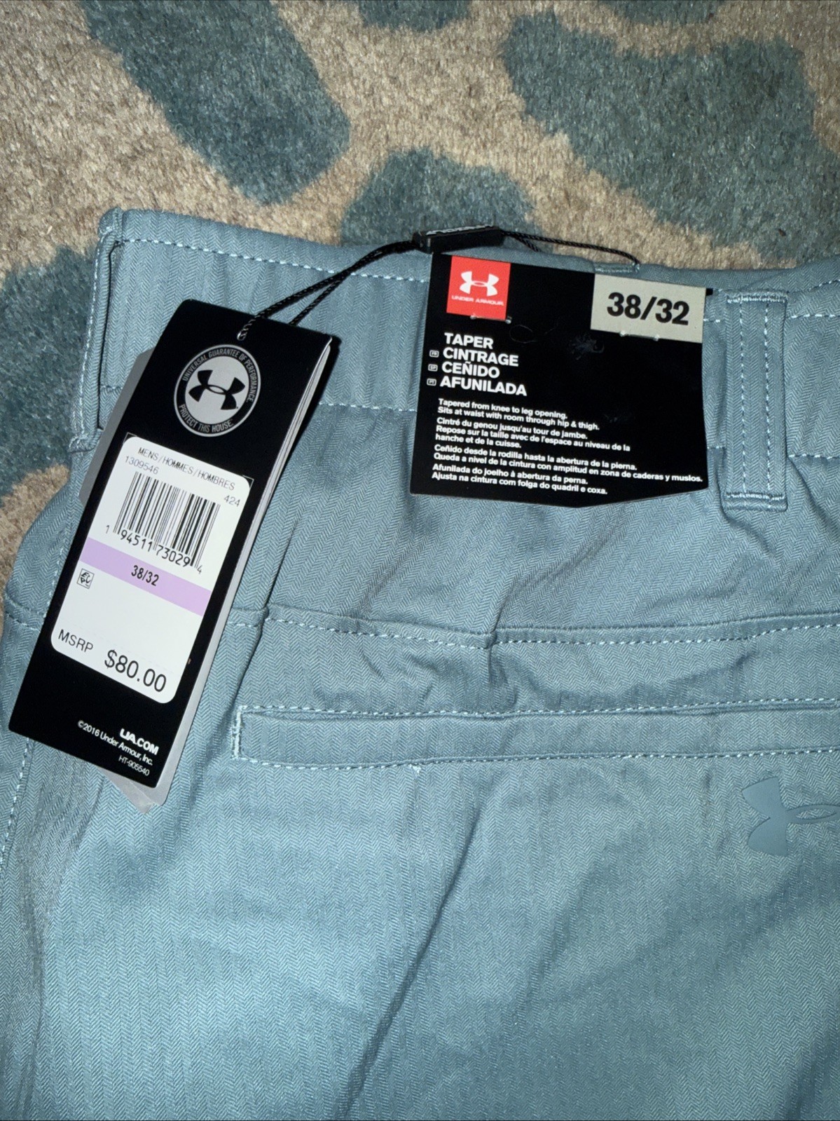 Under Armour The Showdown Pant Men's 30x32 Blue Golf Straight Comfort Stretch thumbnail 2