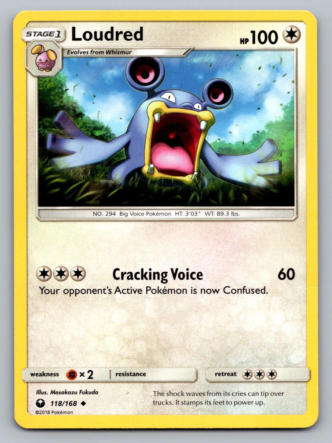 Pokemon TCG Celestial Storm Loudred #118