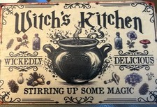 Yuletide WITCHES KITCHEN SIGN, Witchcraft And Spell Potion Signs “Stirring