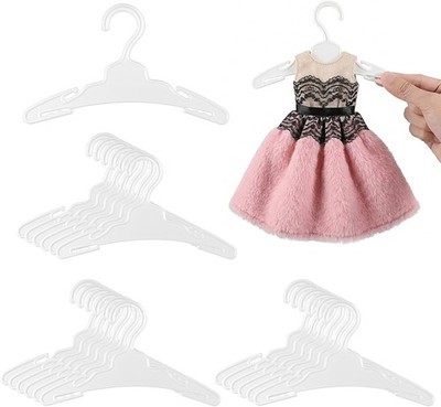 18 Pcs Doll Clothes Hangers for 18 Inch Dolls White Plastic Clothes Hangers
