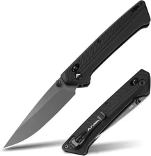 FLISSA Pocket Knife Folding Knife with D2 Steel Blade G10 Handle Shaft Lock USA