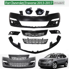 Front Bumper Cover Fascia & Grille Assembly Kit For 2013-2017 Chevrolet Traverse