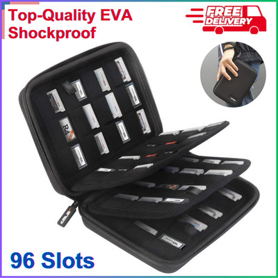 Nintendo Switch 3Ds Game Card Case, 96 Slots Hard Carrying Case, Top-Quality EVA