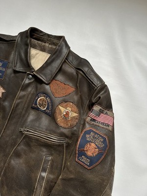 Bencat Vintage Leather Jacket Chia Size L | eBay