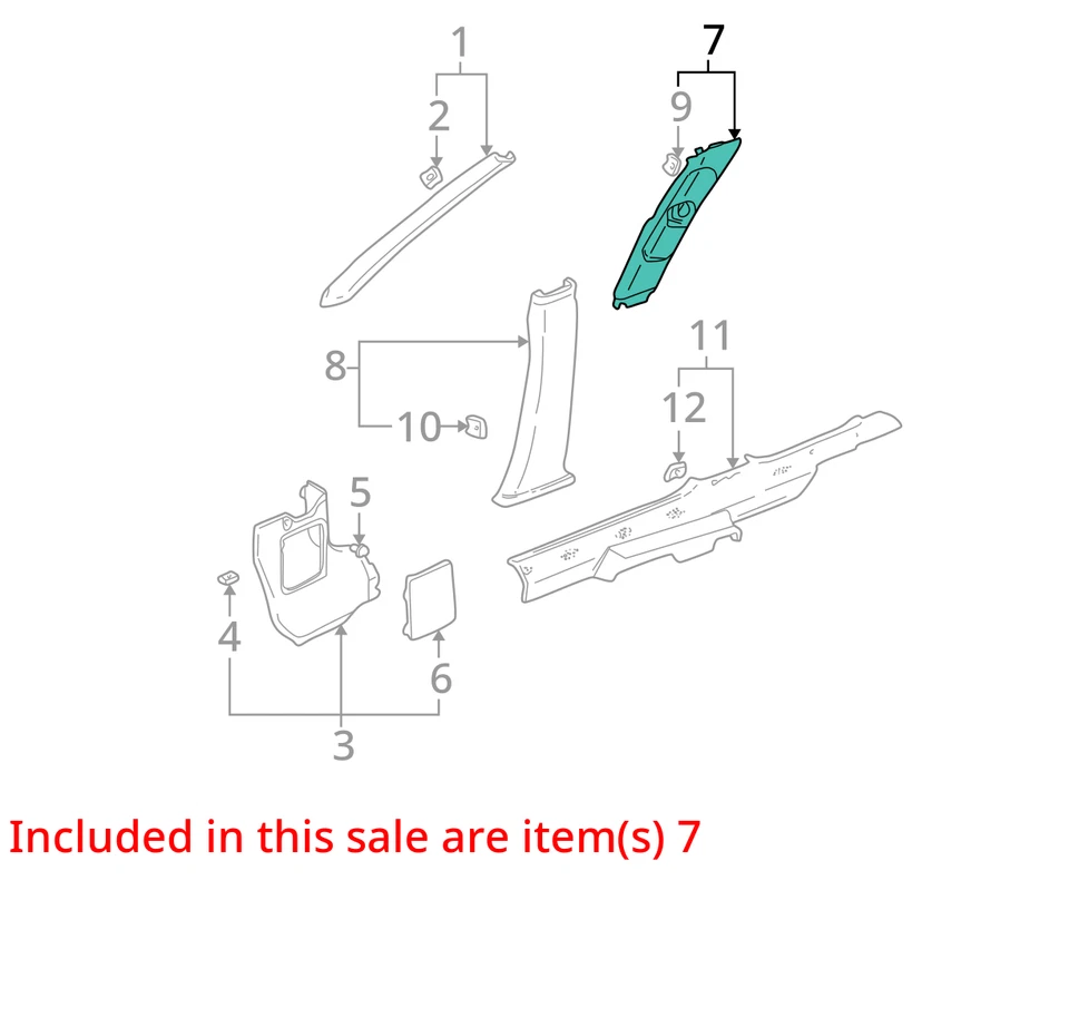 SE ADAPTA A 2000 SATURN LS LS1 MOLDEO ASM C/PLR UPR HILO 24423585 - NUEVO FABRICANTE DE EQUIPOS ORIGINALES 24423585 Foto 2 de 3