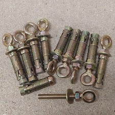 10x M8 Eye Bolt Shield Anchor for Securing Lights Chains Brick Masonry Concrete