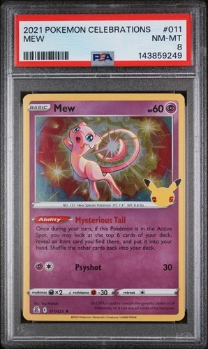 2021 POKEMON CELEBRATIONS #011 MEW PSA 8