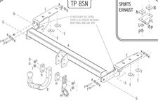 Towtrust Swan Neck Automotive Towbar For Peugeot 3008 Crossover 2009 To 2017