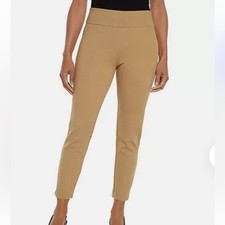 Express Pull On Ankle Ponte Pant Career Stretch Tan Trousers XXL / 9136