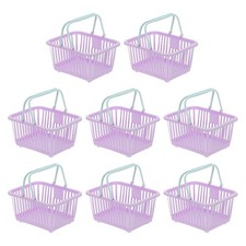 8pcs, Mini Shopping Baskets with Handles Small Tiny Baskets Purple