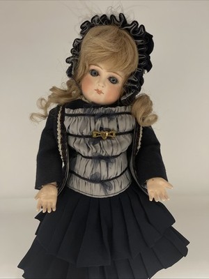 Antique 14'' Belton Dome Head Doll French Body Wood Composition Jointed
