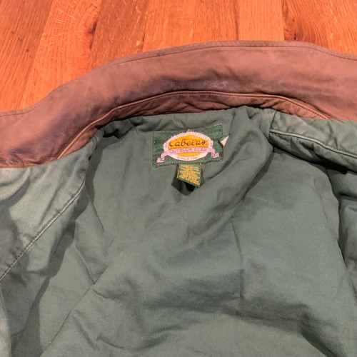 VTG Cabelas Men L T Bomber Insulated Canvas Thinsulate Heavyweight Work Barncore - Picture 18 of 24