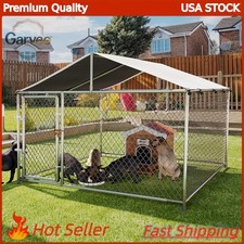 Kennel Outdoor Large Dog with Roof Heavy Duty Fence Pet Enclosure