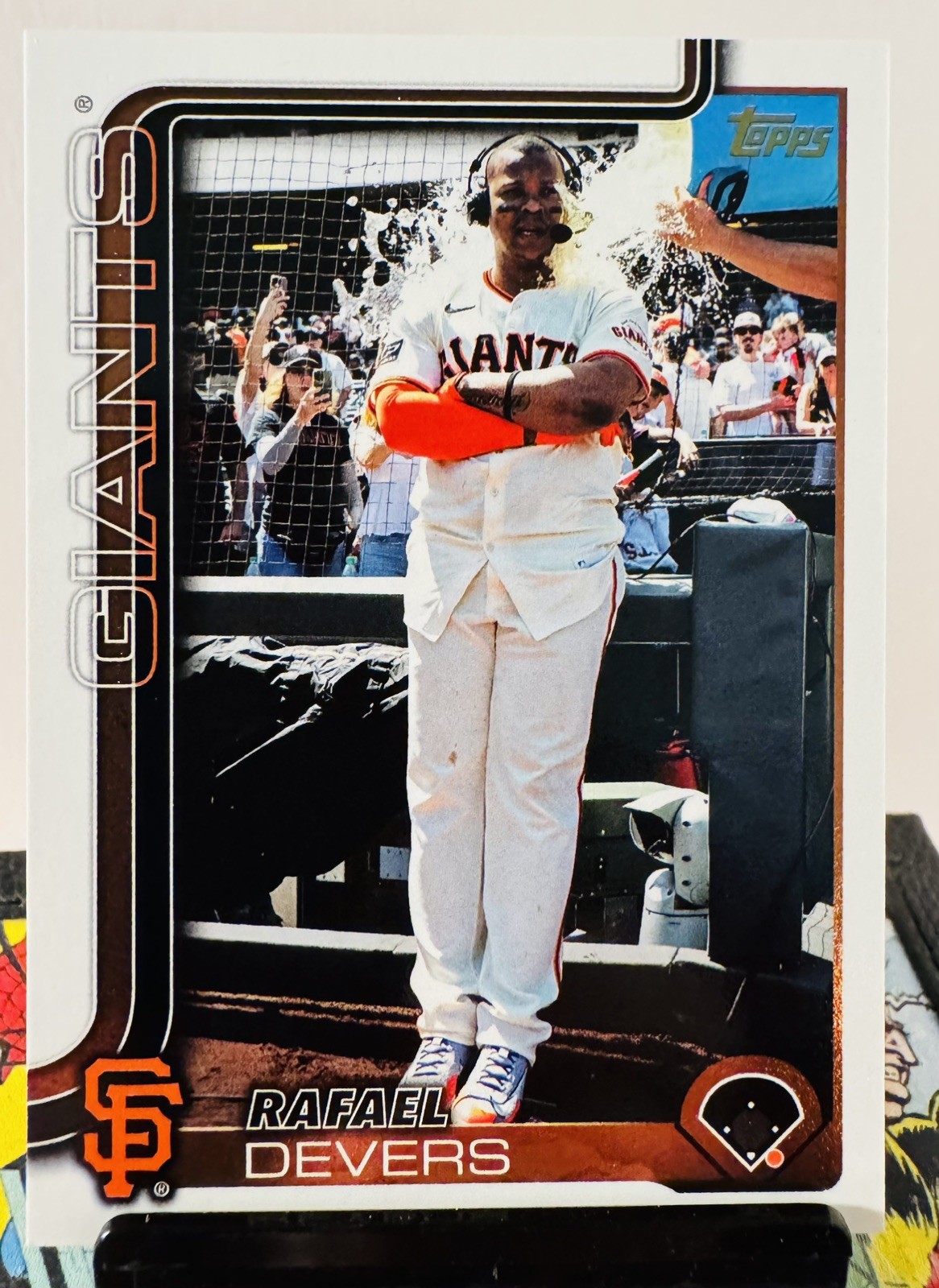 2025 Topps Update Series #US300 Rafael Devers GOLDEN MIRROR Photo Variation card