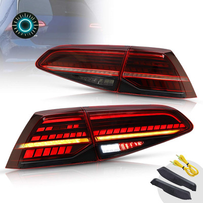VLAND LED Tail Lights Assembly Compatible for Golf7 MK7 Golf7.5 TDI & TSI 201...