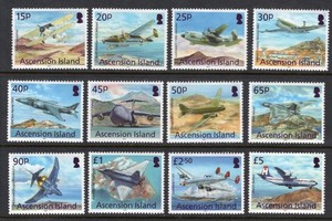 Ascension Island 2013 Complete Aircraft Set - OG MNH - Sc# 1067-1078