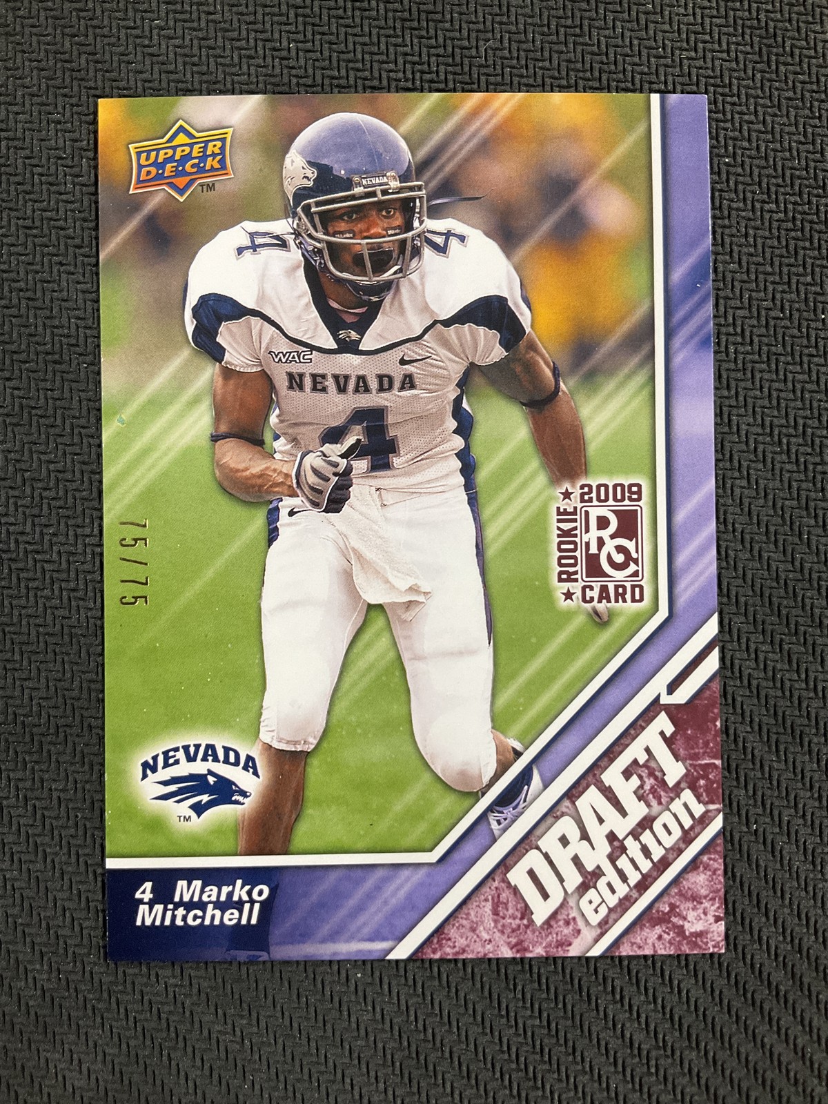 2009 Upper Deck Draft Edition #114 Marko Mitchell Burgundy /75 Nevada Wolf Pack