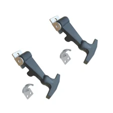 2 PCS Medium Elastic Hood Catch Flexible T-Handle Hasp Rubber Draw Latches wi...