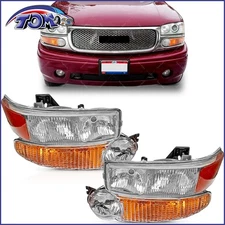 For 02-06 GMC Sierra 1500 LH RH 01-06 Yukon Headlight Kit without bulbs 15218078