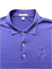 Peter Millar Shirt Mens Large Golf Polo Pinehurst Resort And CC Putter Boy 1895