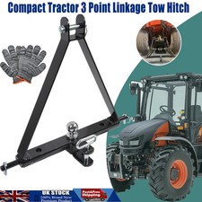 3 Point Hitch Receiver Trailer Category 1 Tractor Tow Drawbar Adapter Steel