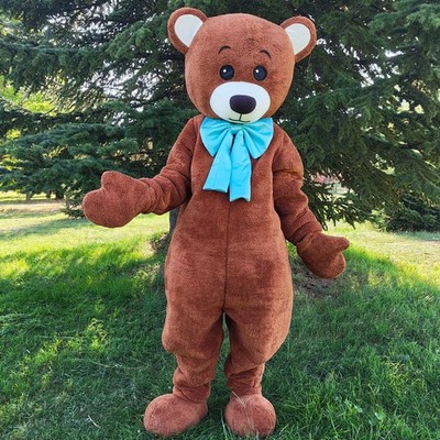 Brown Teddy Bear Mascot Costume Handmade   Braunes Teddybär Maskottchen