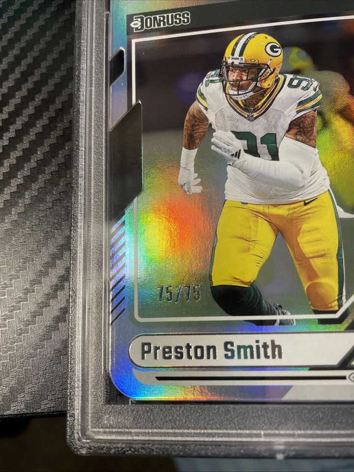 2024 Donruss Press Proof Silver Die Cut #138 Preston Smith 75/75 Bookend! PSA 9 - Image 3 of 3