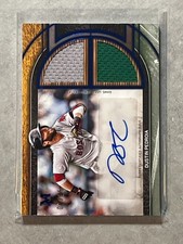 2025 Topps Museum Collection Dustin Pedroia Blue GW Dual Patch Auto /25 #SPDRADP