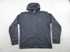 Oakley Mens Full Zip Hoodie Sweatshirt Black Size L Outdoors Hiking Read