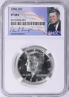 1964 Kennedy Silver Half Dollar NGC PF 68 Star John F. Facsimile Signature Label
