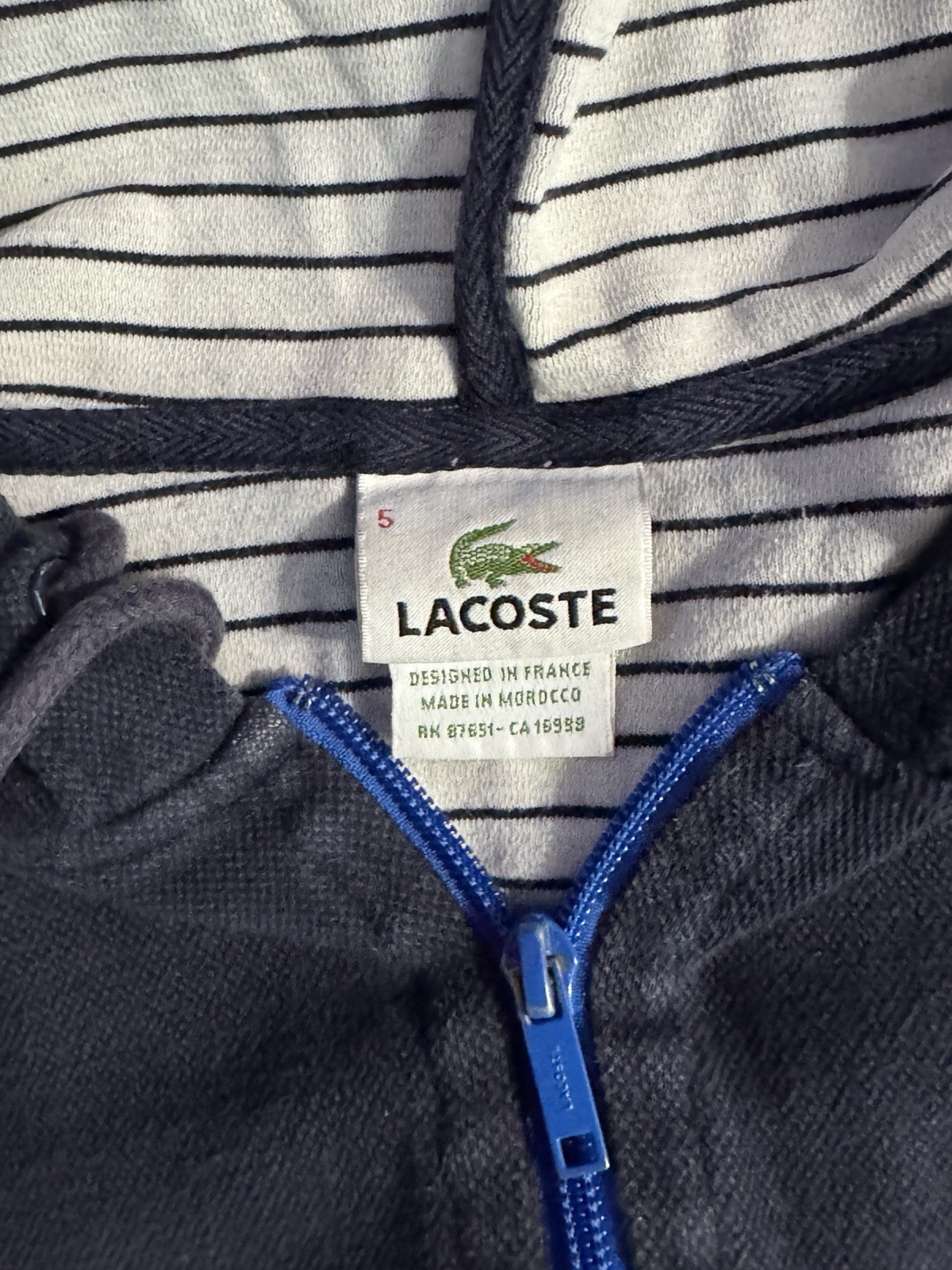 Vintage Lacoste 90s Zip Up Sweater Men’s Size 5 image 4