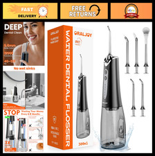 Portable Cordless Water Dental Flosser - 300ML Rechargeable Oral Irrigator, Elec