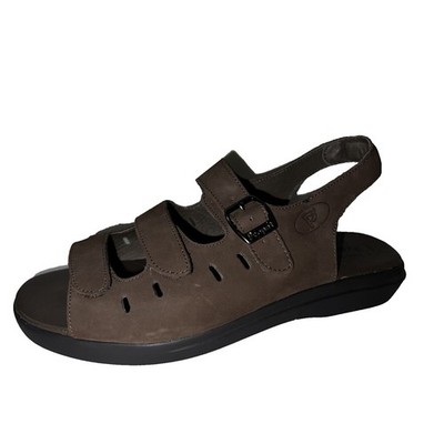 Propet Brown Leather Comfort Sandals Air Cell Cushion Adjustable Strap Womens 10