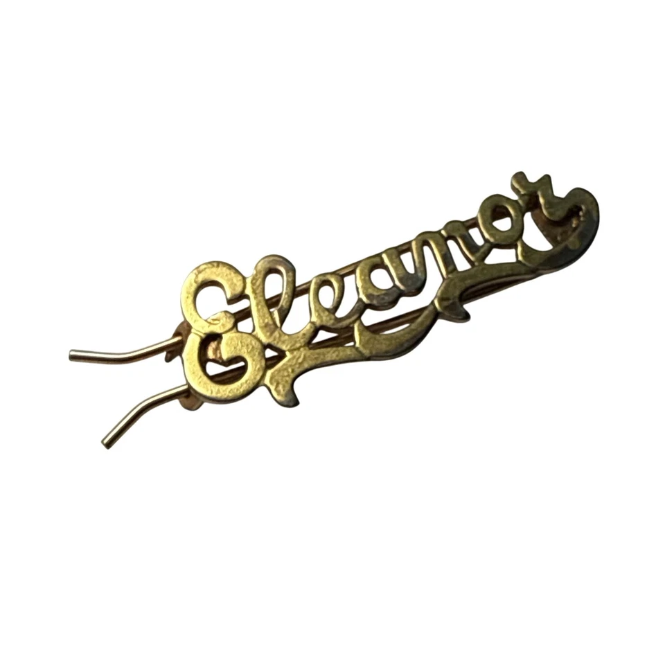 Pinza de pelo Eleanor vintage de latón para mujer años 70 80 accesorio Foto 3 de 4