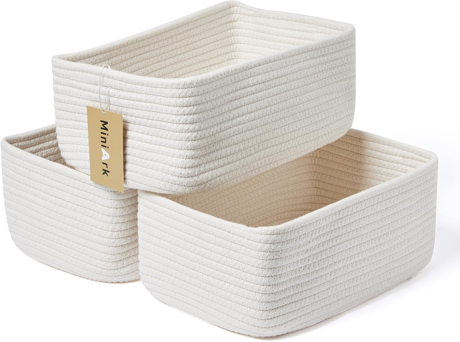 Small Storage Baskets for Organizing | Closet Organizer Bins | Shelf Toy Basket