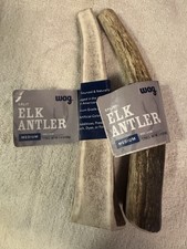 Split Elk Antler Dog Chews - Medium Size - 2 Pieces - Grade A Antlers