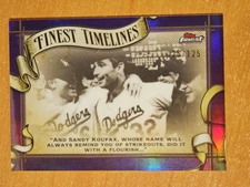 2024 Topps Finest Finest Timelines Purple Refractor Sandy Koufax Cd #FT6 #25/125