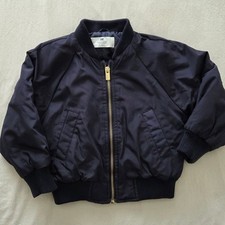 H M Kids Dark Blue Bomber Jacket Size 2T