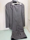 Jos A Bank 2 Piece Suit Traveler's Collection 46L Blazer 40X30 Pants Plaid Gray