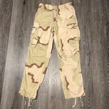 Vtg Military Combat Cargo Pants Desert Camo Mens Small Short Ripstop
