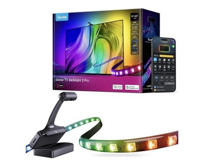 Govee TV Backlight 3 Pro with HDR Triple Camera, 11.8ft 5-in-1 75 -85 